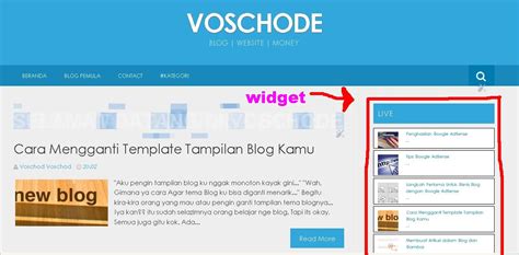 Cara Memasang Widget Gadget Di Blogger Voschode