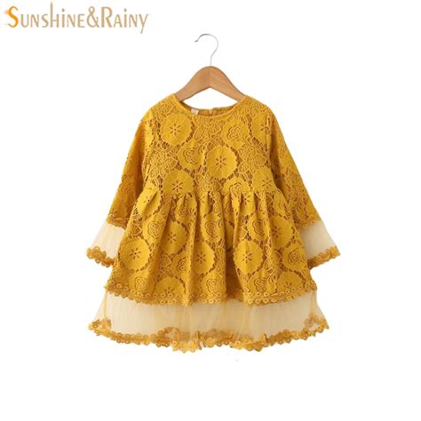 Spring Dresses For Girls Princess Dress Flower Embroidered Long Sleeve