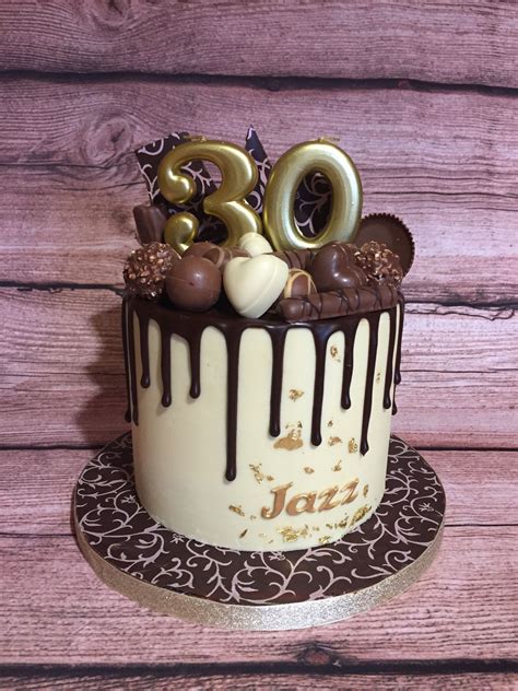 Chocolate Drip 30th Birthday Cake 30 Birthday Cake Birthday Cake For