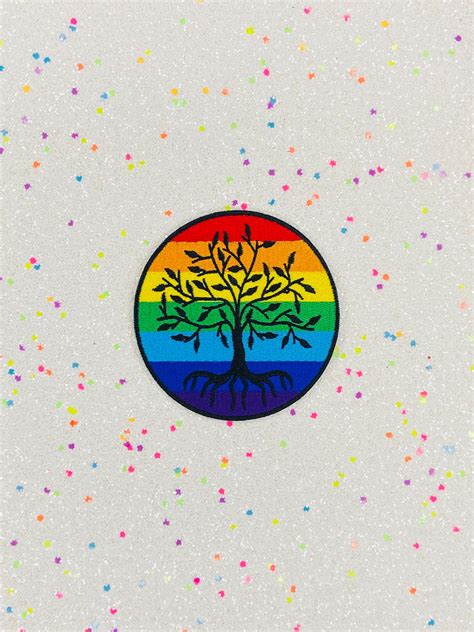 34 Rainbow Tree Of Life Iron On Patch Etsy