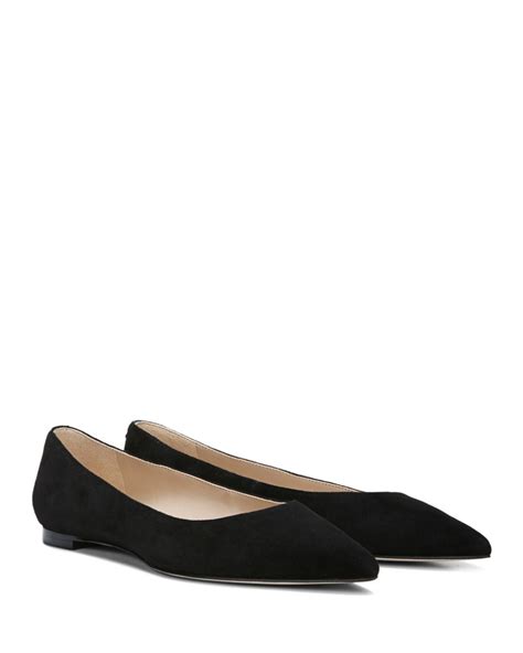 Sam Edelman Womens Sally Pointed Toe Suede Flats In Black Suede Black