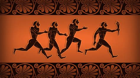 Ancient Greek Runners With Olympic Flame By Flicfland Videohive