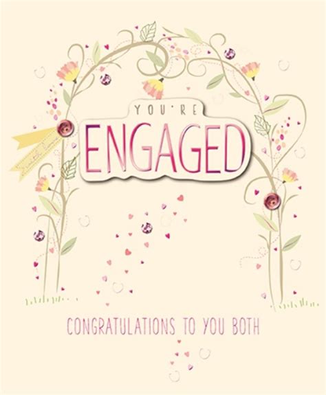 You Re Engaged Embellished Engagement Greeting Card Cards Love