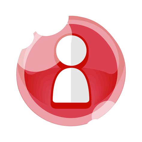 Round Red User Button Icon Free Download Transparent Png Creazilla