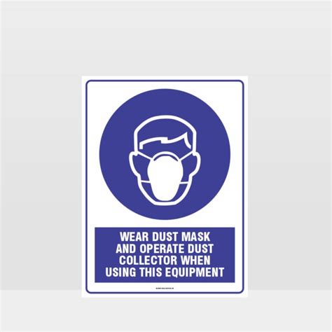 Mandatory Wear Dust Mask Sign Mandatory Sign Hazard Signs Nz