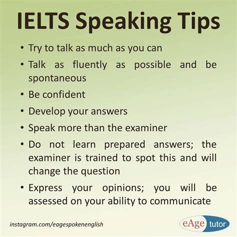 Ielts Speaking Test Day Tips English Speaking Skills Learn English