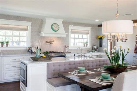 How wide is a kitchen island bench. Banquet behind island | Kitchen island with bench seating ...