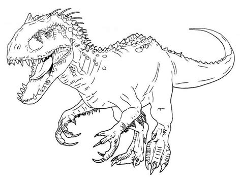 Indominus Da Colorare Ausmalbild Tyrannosaurus Rex Schwarzweiss Porn