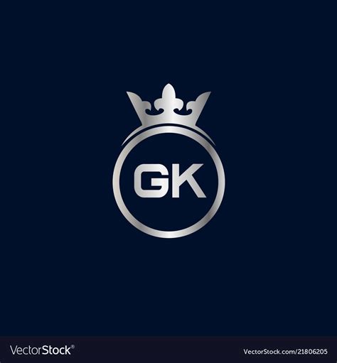 Initial Letter Gk Logo Template Design Royalty Free Vector
