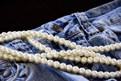 Blue Jeans And Pearls Free Stock Photo Public Domain Pictures