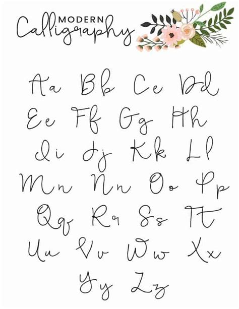Easy Handwriting Fonts Alphabet