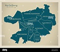 Heidelberg city map hi-res stock photography and images - Alamy