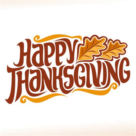 Happy Thanksgiving Words Illustrations Royalty Free Vector Graphics