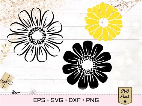 Daisy Flowers SVG (538469) | Cut Files | Design Bundles