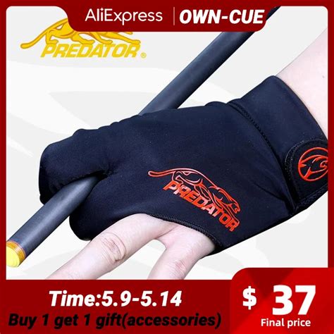 Predator Professional Pool Cue Snooker Cue Gloves Three Finger Mitts