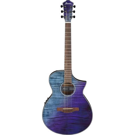 Ibanez Aewc32fmpsf Acoustic Electric Guitar Purple Sunset Fade High Gloss