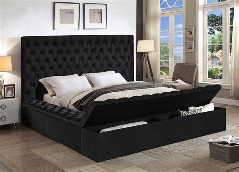 Finished in the beautiful grey velvet fabric, the everest velvet storage bed frame will make a fantastic focal point in any bedroom. Adena Contemporary Deep Full Button-Tufted Black Velvet ...