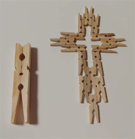 Tiny Clothespin Cross Handmade In 2020 Clothespin Cross Wooden Cross