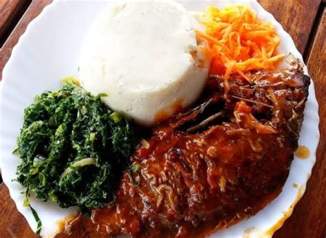 Ugali Fish And Sukuma Wiki Soul Food Kenyan Food Food