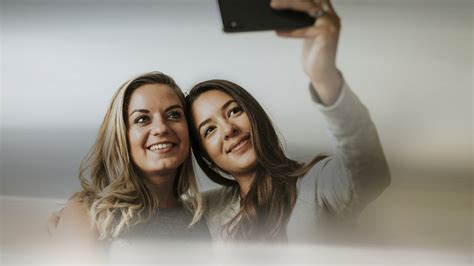 Happy Lesbian Couple Taking A Selfie Photo Rawpixel
