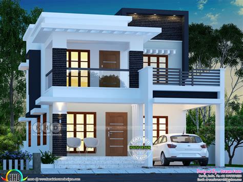 ₹25 Lakhs Cost Estimated Double Storied Home 2 Storey House Design
