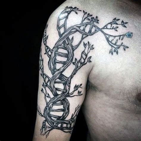 Dna tree of life tree tattoo design best stuff tattoos. 60 DNA Tattoo Designs For Men - Self-Replicating Genetic Ink
