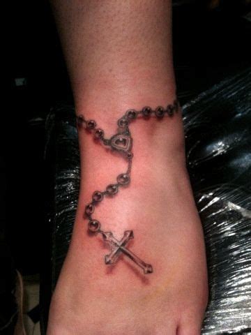 4 rosary tattoos on ankles. Pin by Jamie Kirkhart Wicks on Tattoos | Rosary foot tattoos, Foot tattoos, Tattoos