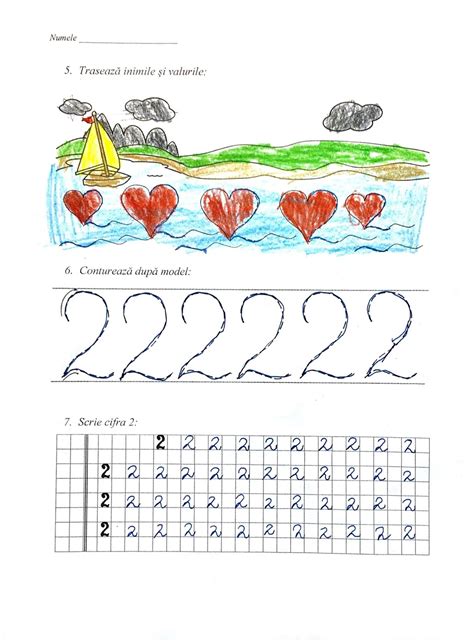 Fișă De Lucru Numărul și Cifra 2 Clasa Pregătitoare Materiale