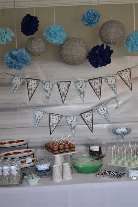 A baby shower can help future parents feel less overwhelmed. Details: Modern Boy Baby Shower