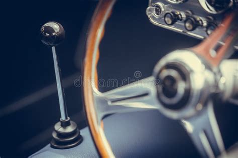 Gear Shifter Of A Vintage Car Stock Photo Image Of Vehicle Inside