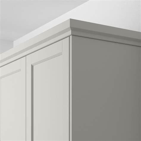 LERHYTTAN light grey, Deco strip, contoured edge - IKEA | Kitchen cabinet molding, Kitchen ...