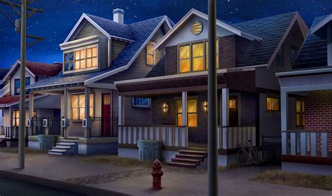 Anime Backgrounds House Outside Night See More Ideas About Episode Backgrounds Anime Places
