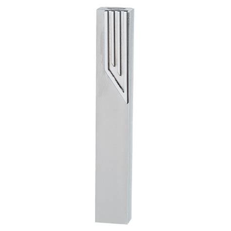 Metal Shin Mezuzah White 12cm Divrei Kodesh