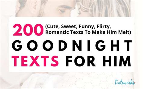 200 Cute Goodnight Texts For Him To Make Him Melt 2024 Goodnight