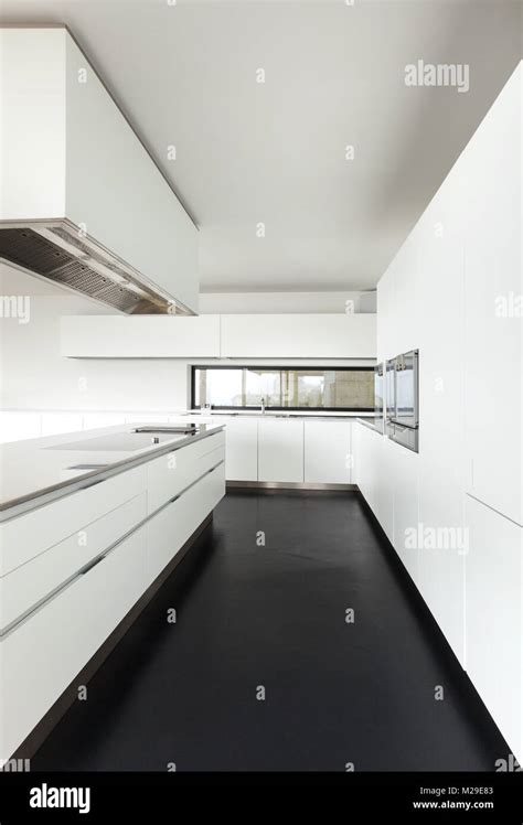 Architecture Beautiful Interior Of A Modern Villa Domestic Kitchen