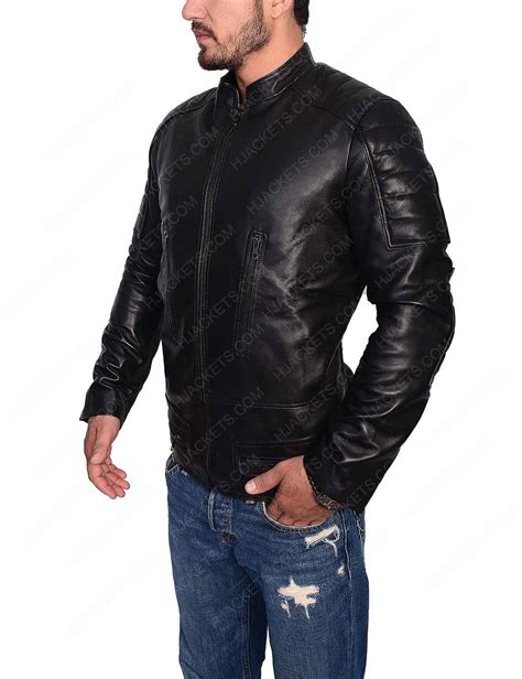 Slim Fit Biker Leather Jacket For Mens - Hjackets