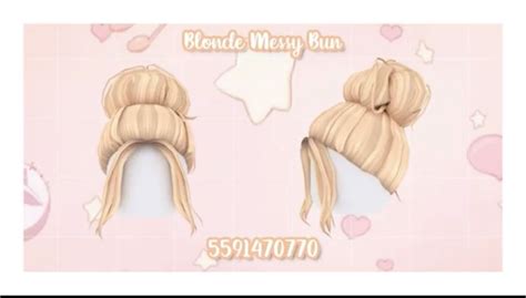 Bloxburg Messy Bun Hair Codes
