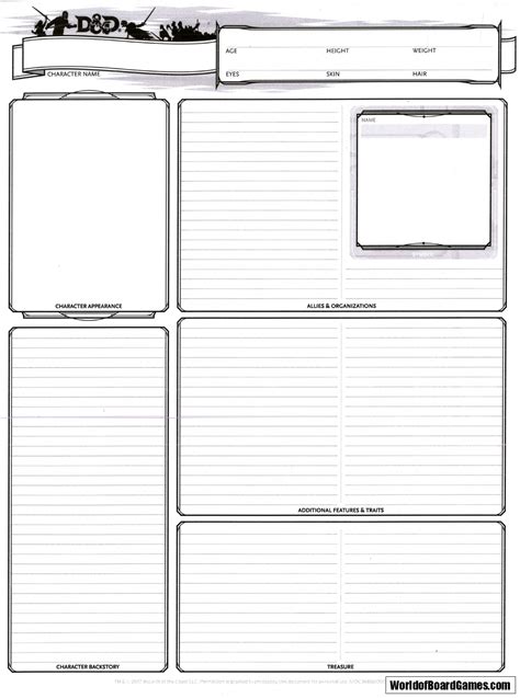 Dungeons & dragons 5th: character sheets
