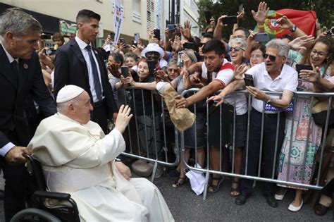 Pope Francis Urges Europe To Work For Peace As He Lands In Portugal For World Youth Day The