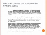 Movie Summary Examples in PDF | Examples