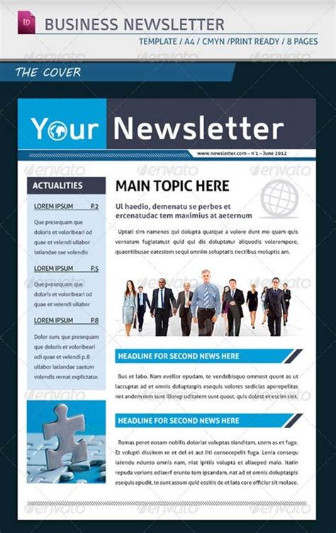 Graphicriver Modern Business Newsletter Template A4 Business