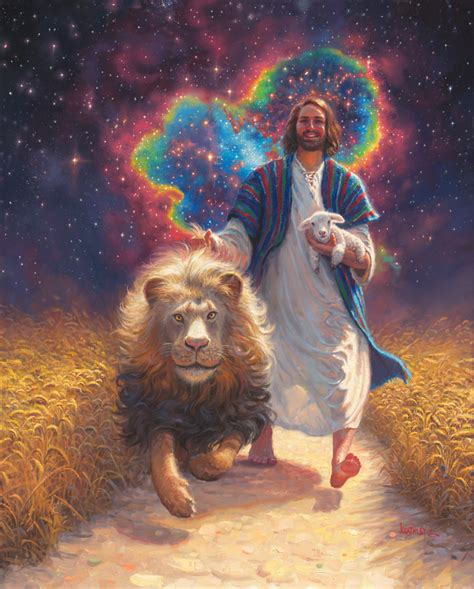 Lion And The Lamb By Mark Keathley Infinity Fine Art