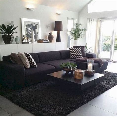 15 Most Comfortable Living Room With Black Sofa Design Ideas That Look