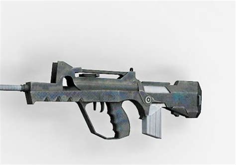Gun Famas Bullpup Assault Rifle 3d Model Fbx Max 123free3dmodels