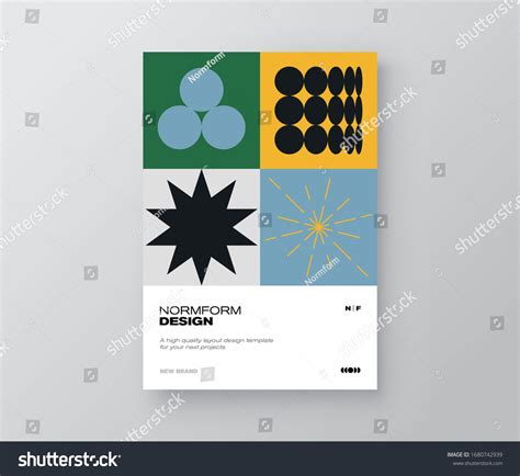 Postmodern Graphic Design A4 Size Vector Stock Vector Royalty Free