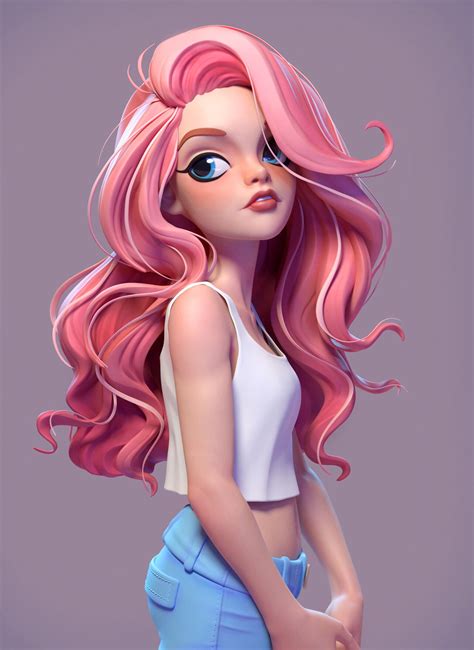 Girl D Model Cartoon Style By Ycfcg