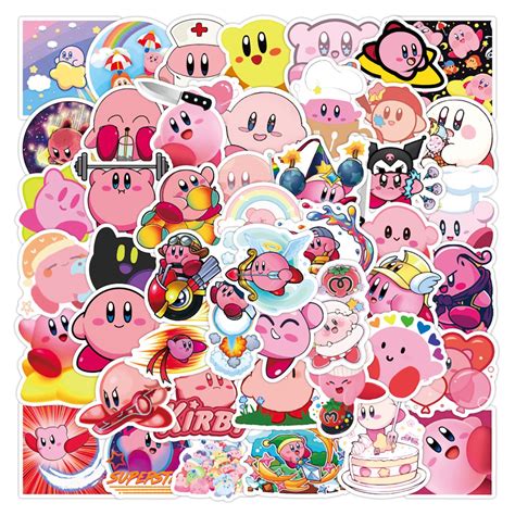 Buy 50pcs Cute Cartoon Gaming Kirby Stickers For Kids Teens Game Kirby