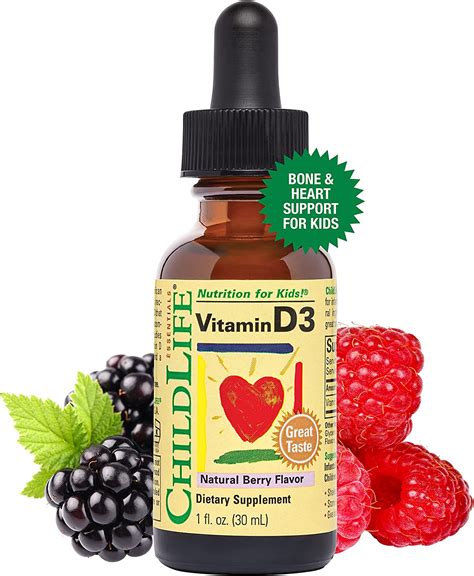 Child Life Vitamin D3 Berry Flavor Glass Bottle 1 Ounce Buy Online