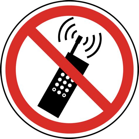 Cell Phones Prohibited Label - J6553 png image