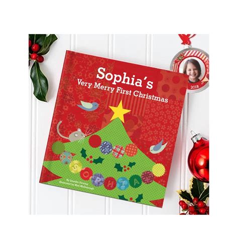 Babys First Christmas Personalized Board Book And Etsy